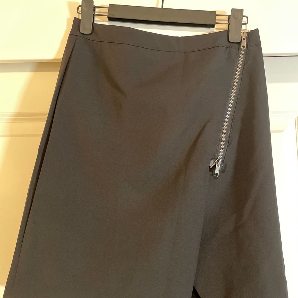 Anthropologie Bishop + Young Asymmetrical Zipper Skirt Girl's M Black